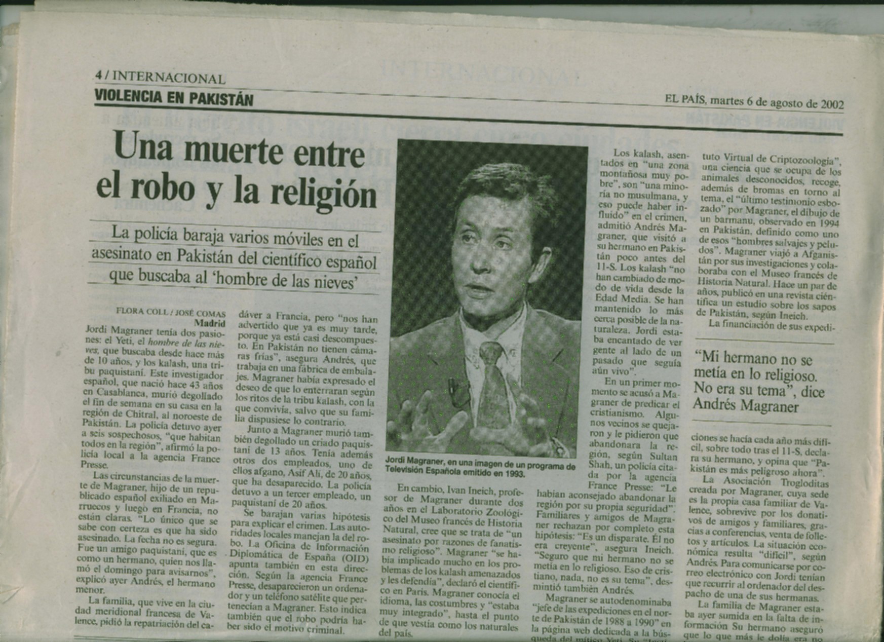 El Païs 6 agosto 2002